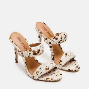 Steve Madden Spotted Cream and Brown Heels